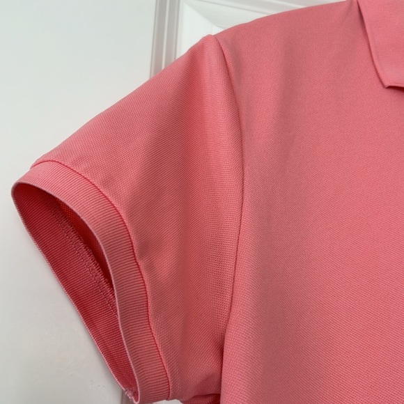 Southern Tide Pink Textured Polo Shirt w SkipJack logo Medium w MEASUREMENTS - Picture 4 of 8